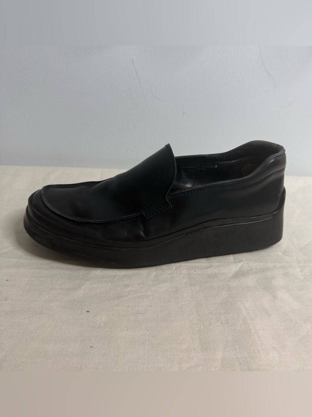 Vintage Prada Italy Designer Dress Shoes Mens Size US 9 Square Toe